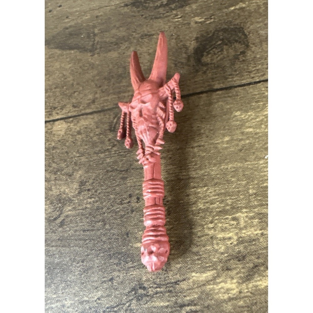 Vtg Playmates Primal Rage Chaos red skull STAFF figure weapon accessory - Picture 2 of 7